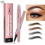 Waterproof Micro-Fork Eyebrow Pencil, Long-Lasting Brow Pen for Natural Hair-Like Strokes, Smudge-Proof Makeup Tool for Daily Use & Soft Glam