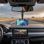 FUDUOO Car Phone Holder, Mobile Phone Holder for Rearview Mirrors, 360° Rotatable & Retractable, Multifunctional Automotive Accessories, Suitable for Any Vehicle Model