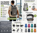 Faltbarer Premium Rucksack 20L – Ultraleicht & Wasserdicht