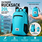 Faltbarer Premium Rucksack 20L – Ultraleicht & Wasserdicht