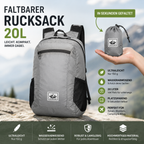 Faltbarer Premium Rucksack 20L – Ultraleicht & Wasserdicht