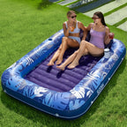 Sloosh-L/Xl Inflatable Tanning Pool Lounge Float with Cup Holder, 70“X46”/85″ X 57″ Extra Large Pool Floats Adult with Pillow, 4 in 1 Suntan Tub Raft Floatie, Sunbathing Bed Lounge for Water Blow up Kids Ball Pit Party Gifts, Inflatable Sofa Summervibes