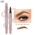 Waterproof Micro-Fork Eyebrow Pencil, Long-Lasting Brow Pen for Natural Hair-Like Strokes, Smudge-Proof Makeup Tool for Daily Use & Soft Glam
