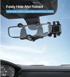 FUDUOO Car Phone Holder, Mobile Phone Holder for Rearview Mirrors, 360° Rotatable & Retractable, Multifunctional Automotive Accessories, Suitable for Any Vehicle Model