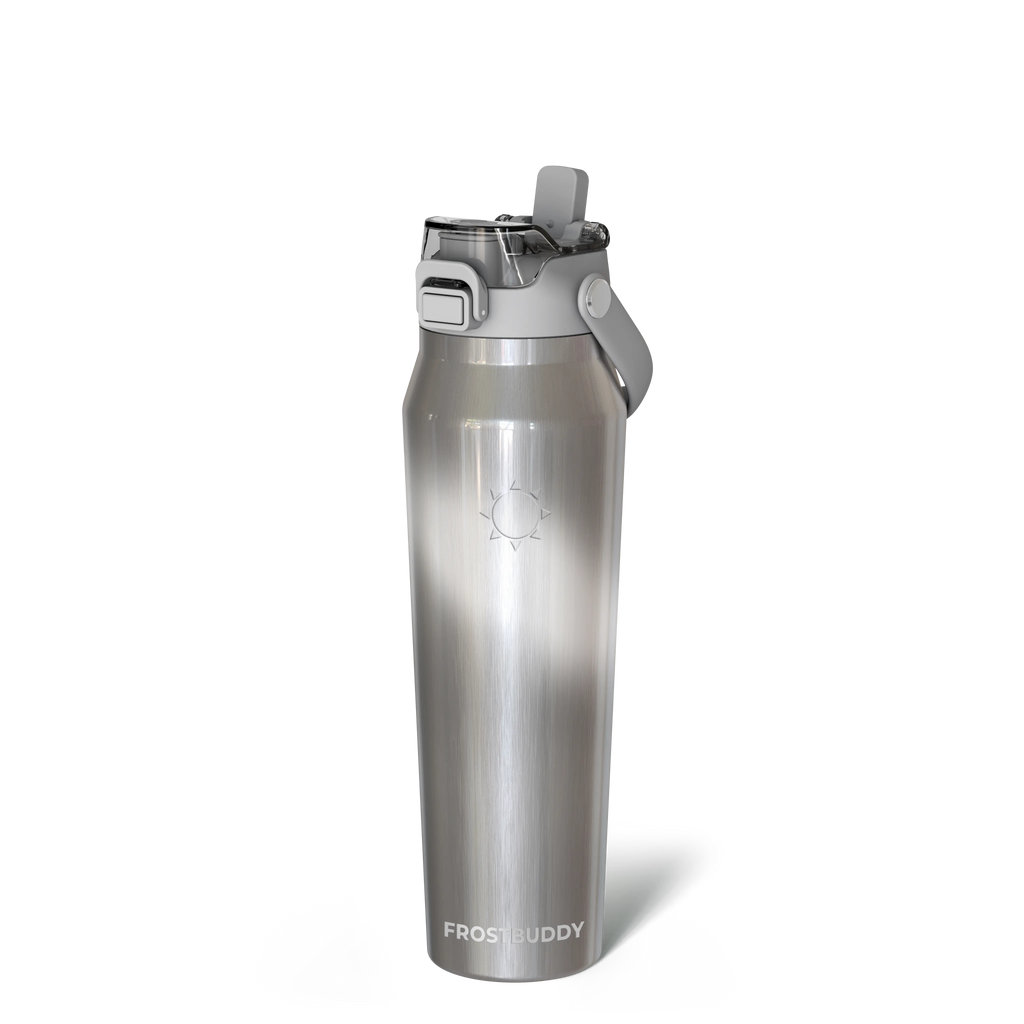 Bottle Buddy - Dual Function Lid Water Bottle - Stainless Steel - Double Wall Insulated