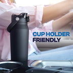 Bottle Buddy - Dual Function Lid Water Bottle - Stainless Steel - Double Wall Insulated