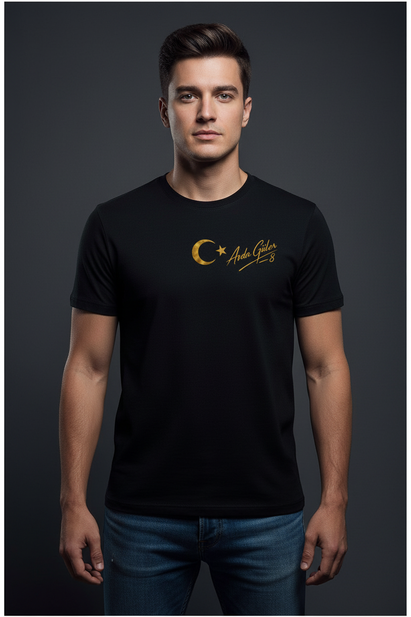 Arda Güler Gold Edition Organic Shirt Men Männer Schwarz