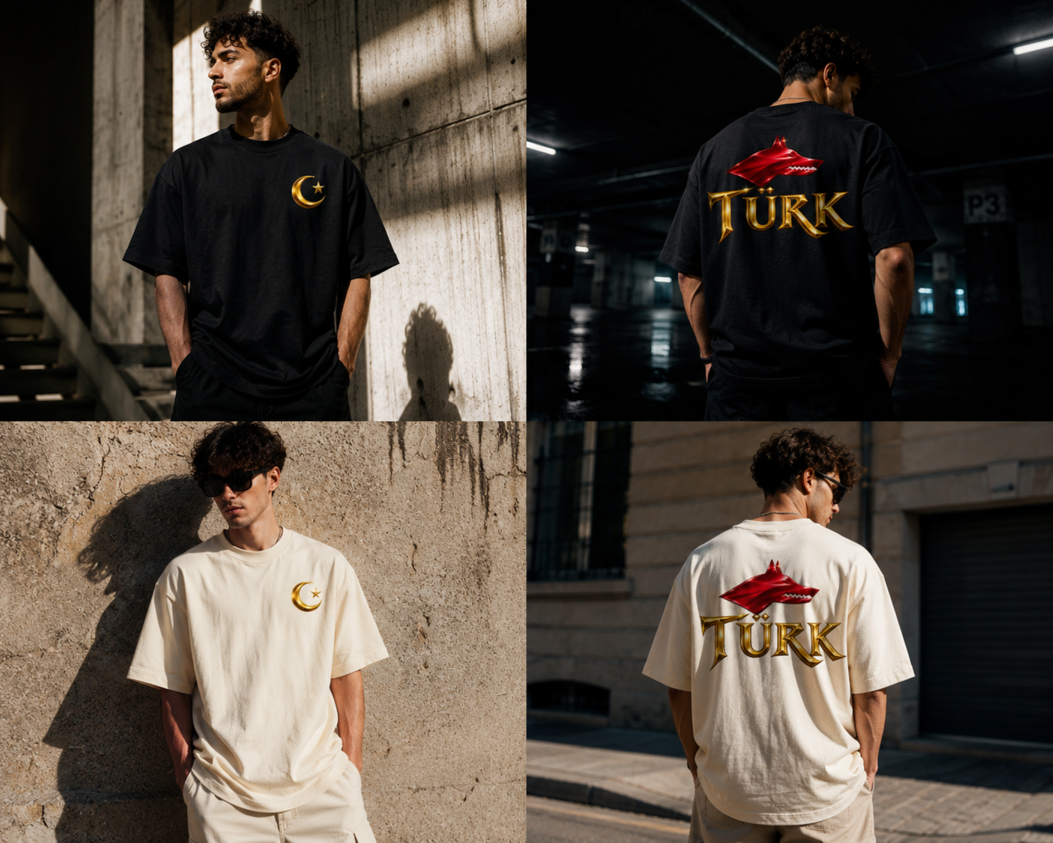 Türkiye Türk Göktürk Oversize Shirt (Unisex Herren,Damen)
