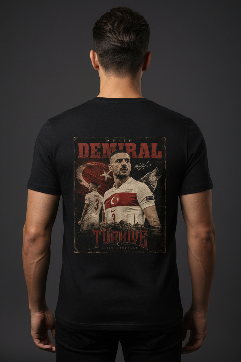 Merih Demiral Gold Edition Organic Shirt Men Männer Schwarz