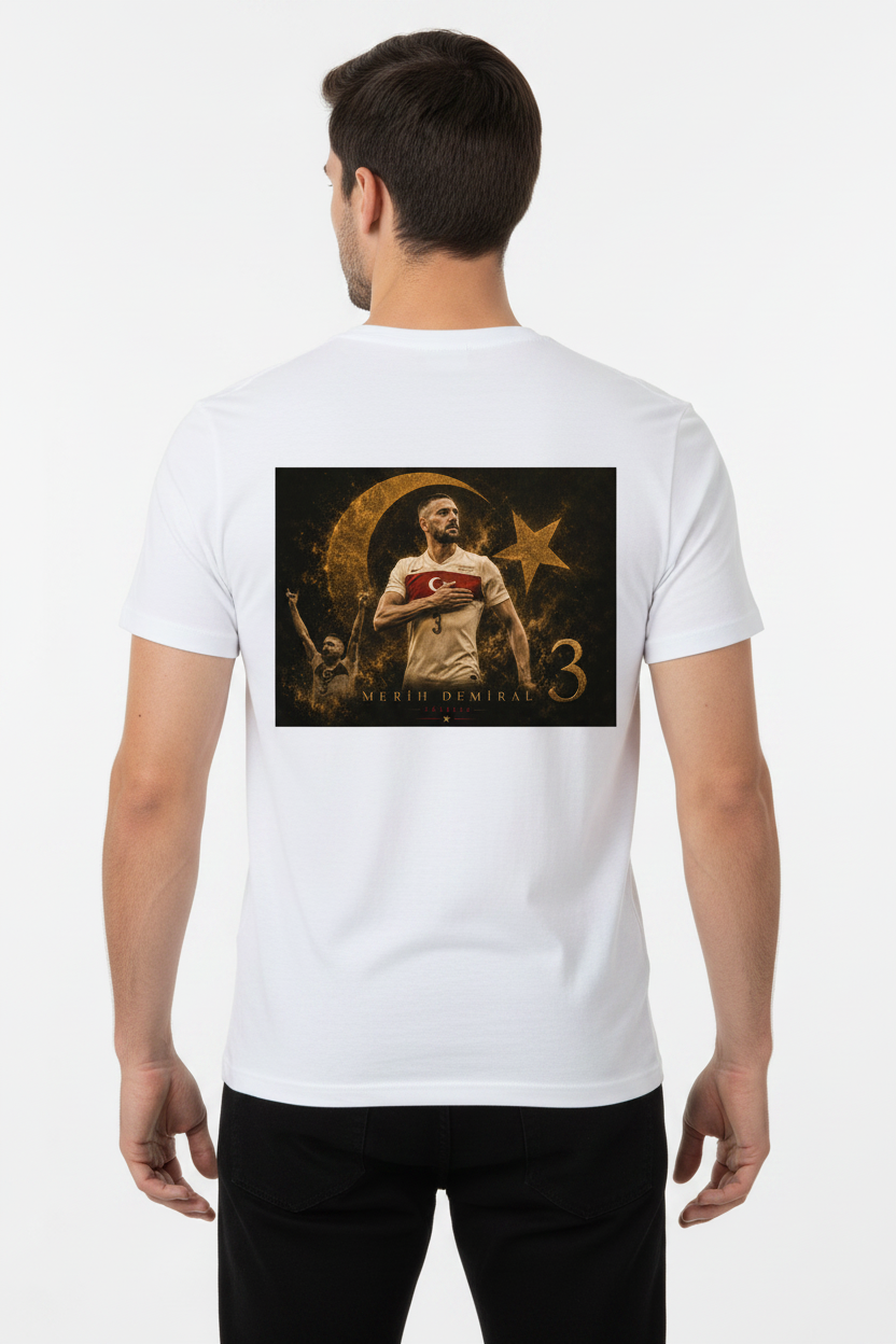 Merih Demiral Red Edition Organic Shirt Men Männer Weiß