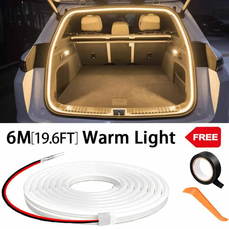 Elevate Your Car's Style with Our High Brightness LED Trunk Ambient Light - Automatic Sensing Tailgate Light Strip