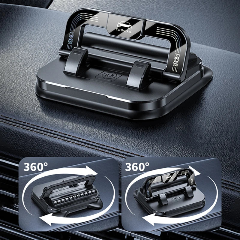 Car Phone Mount anti Slip Silicone Dashboard Phone Holder 360-Degree Free Rotation Universal Head-Up Navigation Holder
