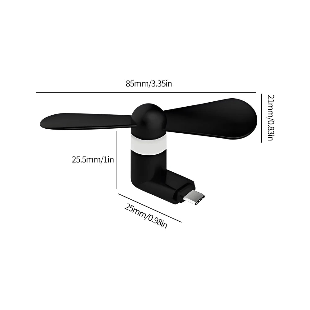 Type C Portable Mobile Phone Cooler Creative Mini Micro Fan for Iphone 16 15 14 for Samsung Xiaomi Huawei Universal Accessories