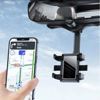 FUDUOO Car Phone Holder, Mobile Phone Holder for Rearview Mirrors, 360° Rotatable & Retractable, Multifunctional Automotive Accessories, Suitable for Any Vehicle Model