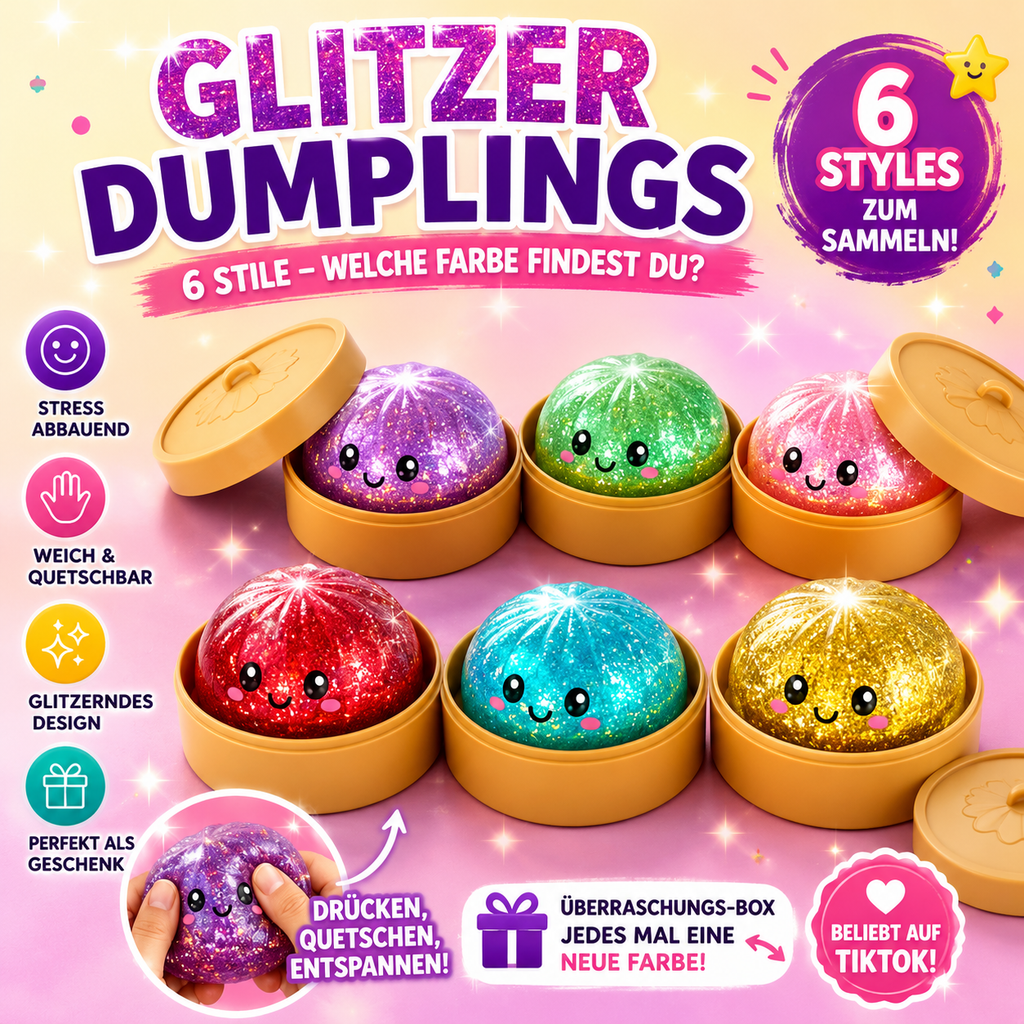 Glitzer Dumpling Überraschungsbox – 6 Farben zum Sammeln!
