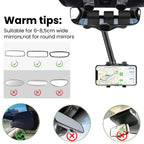 FUDUOO Car Phone Holder, Mobile Phone Holder for Rearview Mirrors, 360° Rotatable & Retractable, Multifunctional Automotive Accessories, Suitable for Any Vehicle Model