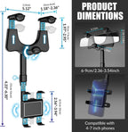 FUDUOO Car Phone Holder, Mobile Phone Holder for Rearview Mirrors, 360° Rotatable & Retractable, Multifunctional Automotive Accessories, Suitable for Any Vehicle Model