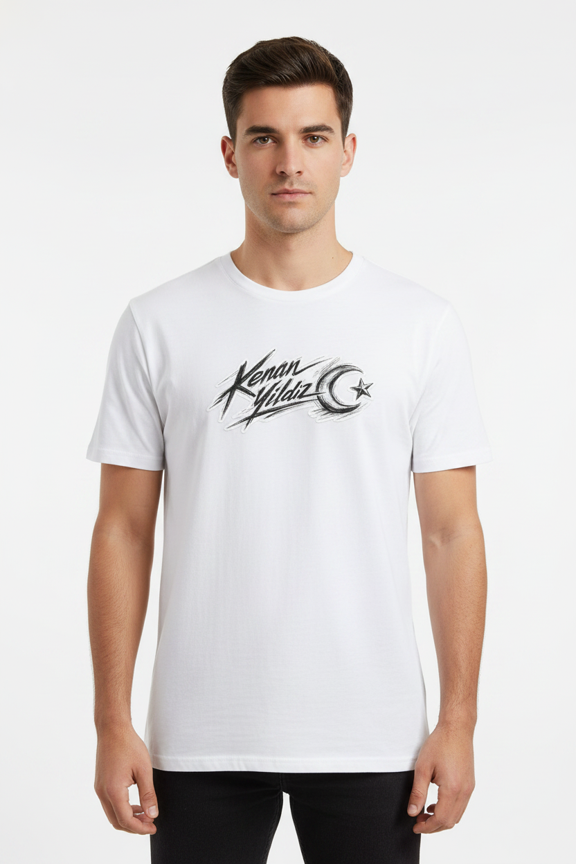 Kenan Yildiz Black-White Edition Organic Shirt Men Männer Weiß