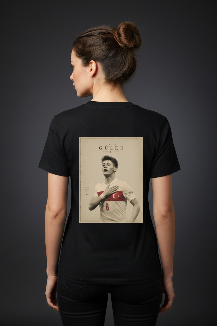 Arda Güler Gold Edition Organic Shirt Women Damen Schwarz